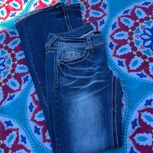 Amethyst Juniors Flare Leg Jeans